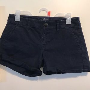 American eagle midi navy blue khaki shorts